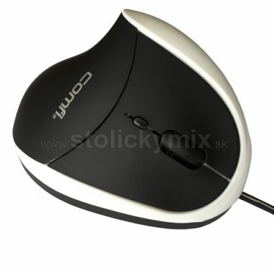 Ergonomická káblová počítačová optická myš Wow Pen Comfi II (biela)
