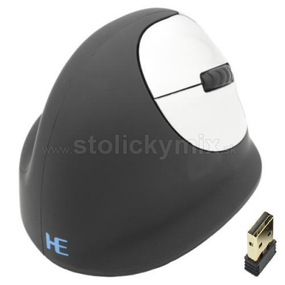 Ergonomická bezkáblová laserová počítačová myš HE mouse MEDIUM