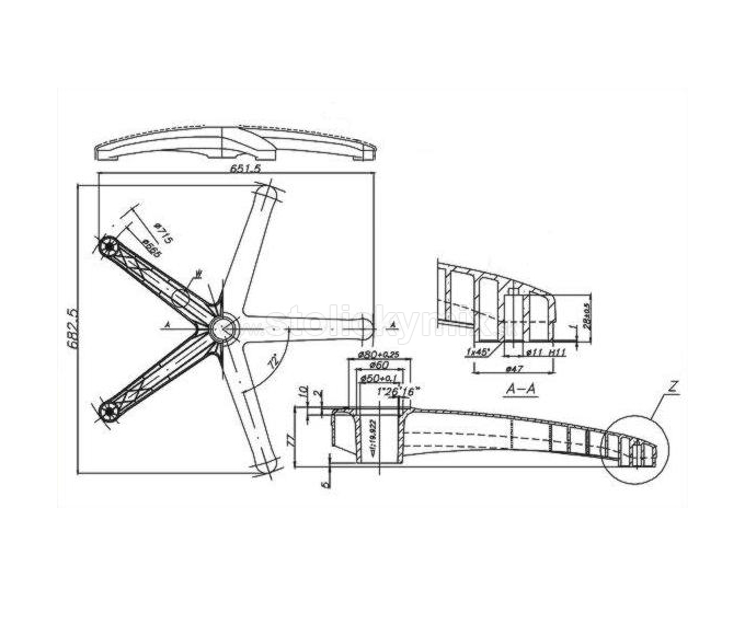 Plastový čierny kríž TS07 (120kg)<br />
