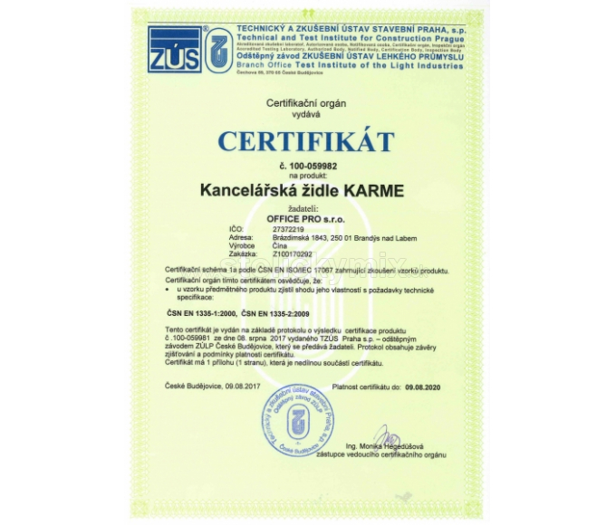 Kancelárska stolička KARME F-06 BLACK