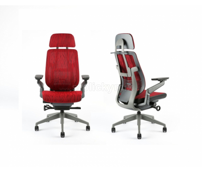 Kancelárska stolička KARME MESH A-09 RED
