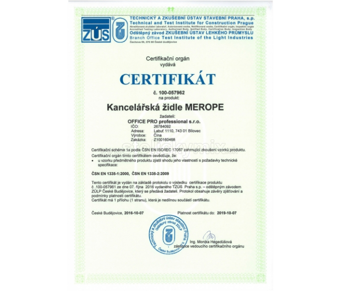 Kancelárska stolička MEROPE SP IW-01 BLACK