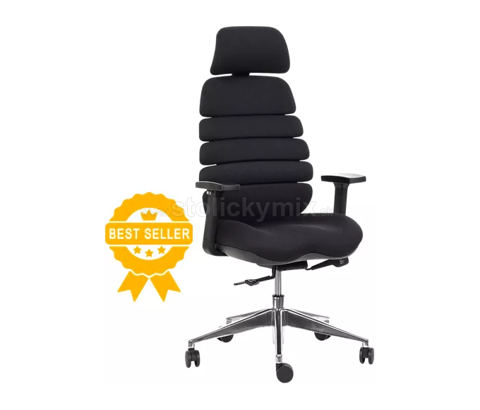 MERCURY Kancelárska stolička SPINE čierna s PDH