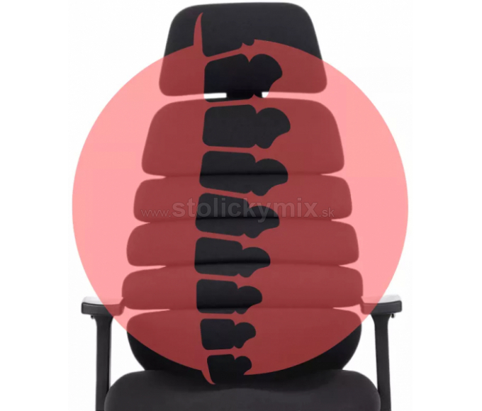 MERCURY Kancelárska stolička SPINE čierna s PDH