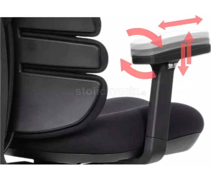 MERCURY Kancelárska stolička SPINE čierna s PDH