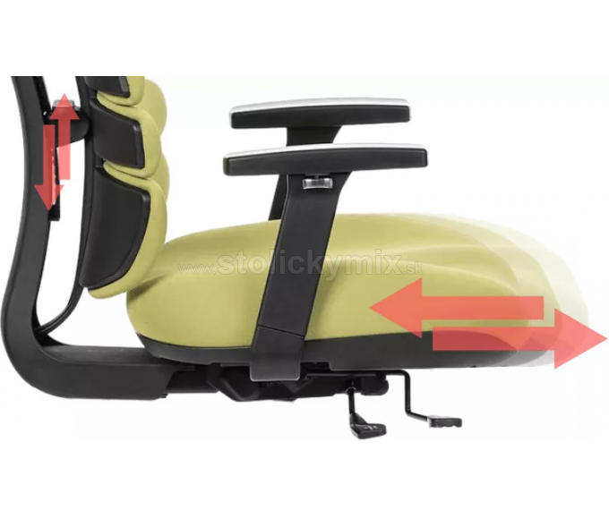 MERCURY Kancelárska stolička SPINE zelená s PDH