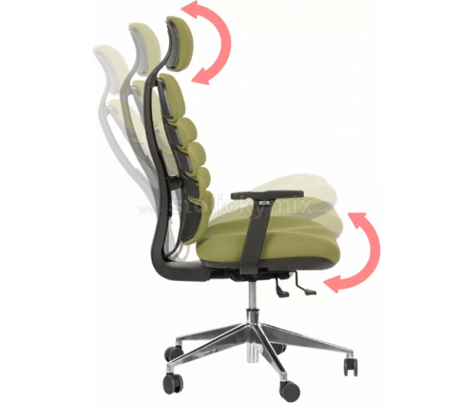 MERCURY Kancelárska stolička SPINE zelená s PDH