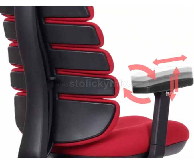 MERCURY Kancelárska stolička SPINE červená s PDH