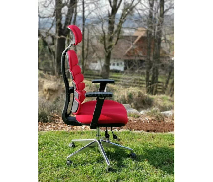 MERCURY Kancelárska stolička SPINE červená s PDH