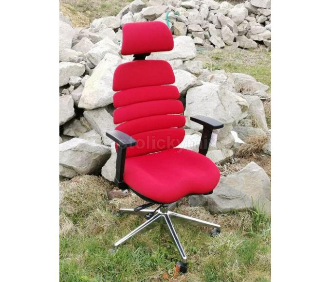 MERCURY Kancelárska stolička SPINE červená s PDH