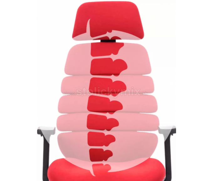 MERCURY Kancelárska stolička SPINE červená s PDH