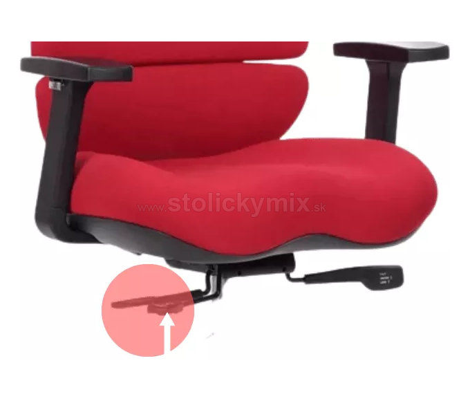 MERCURY Kancelárska stolička SPINE červená s PDH