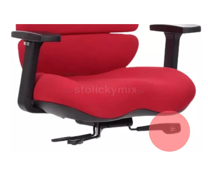 MERCURY Kancelárska stolička SPINE červená s PDH