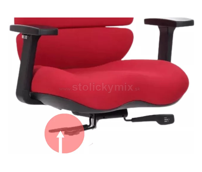MERCURY Kancelárska stolička SPINE červená s PDH