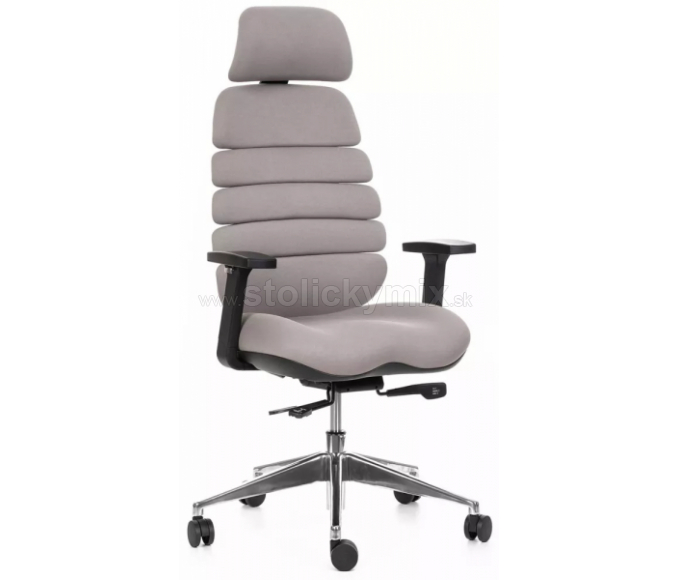 MERCURY Kancelárska stolička SPINE tmavosivá s PDH
