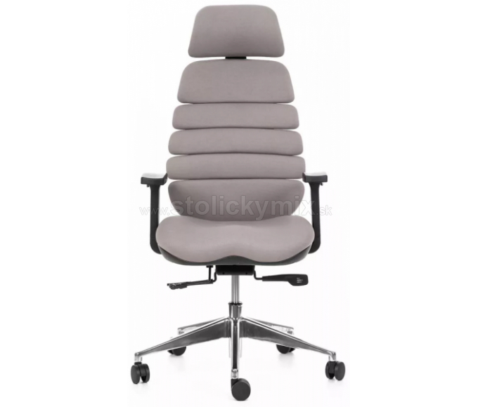 MERCURY Kancelárska stolička SPINE tmavosivá s PDH