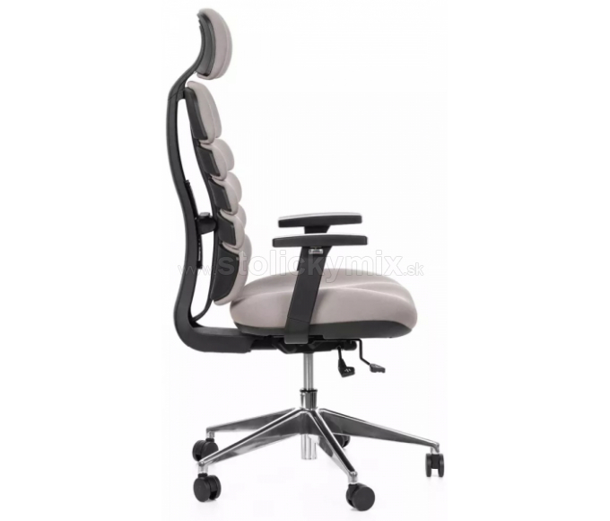 MERCURY Kancelárska stolička SPINE tmavosivá s PDH