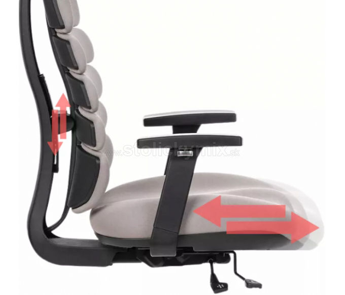 MERCURY Kancelárska stolička SPINE tmavosivá s PDH