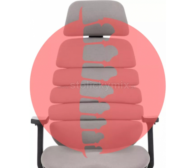 MERCURY Kancelárska stolička SPINE tmavosivá s PDH