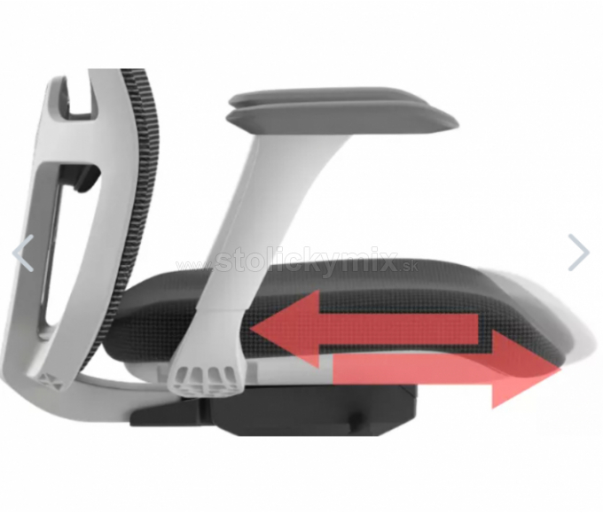 MERCURY Ergonomická stolička WISDOM tmavosivá/sivý plast