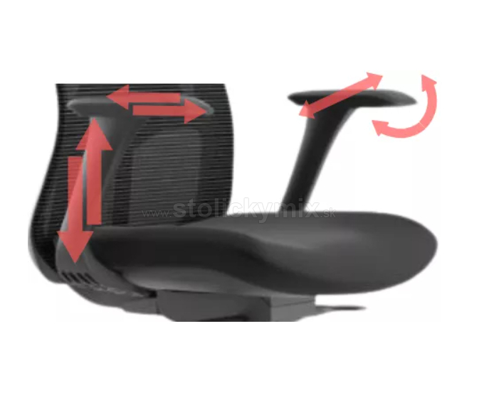 MERCURY Ergonomická stolička WISDOM čierna/čierny plast