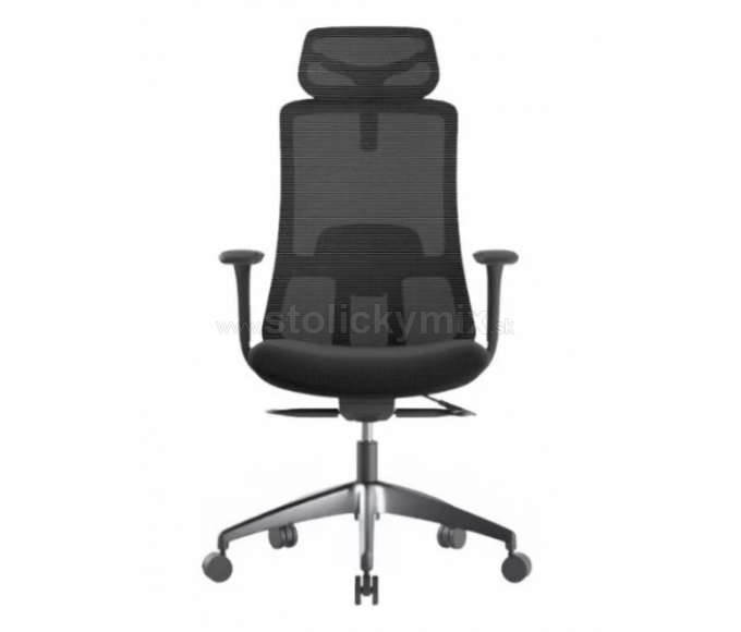 MERCURY Ergonomická stolička WISDOM čierna/čierny plast