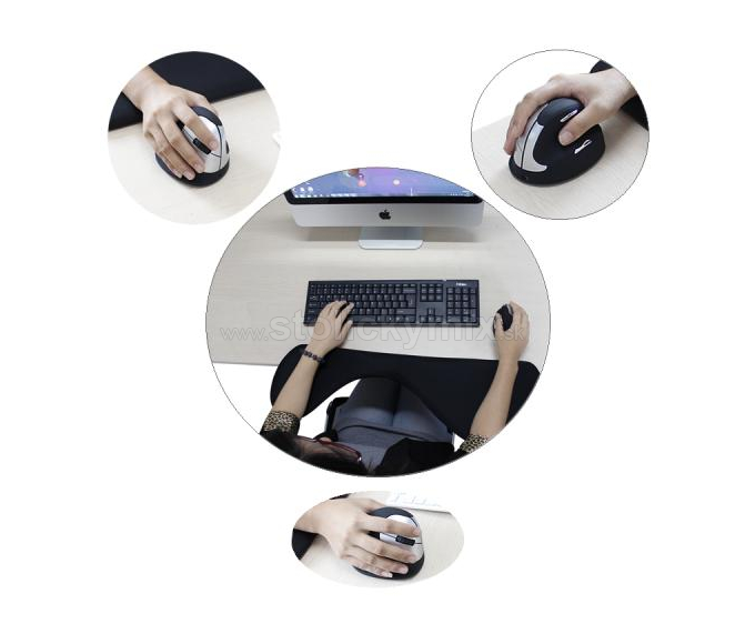 Ergonomická bezkáblová laserová počítačová myš HE mouse
