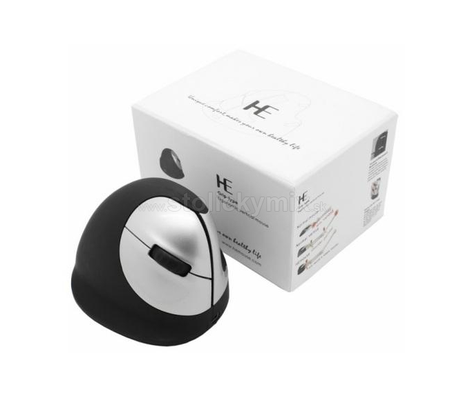 Ergonomická bezkáblová laserová počítačová myš HE mouse