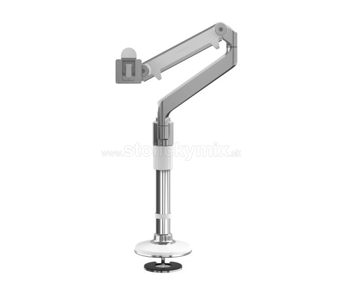 Ergonomické rameno na monitor M/Flex dva články (upevnenie svorka), vyhotovenie biela/leštený hliník