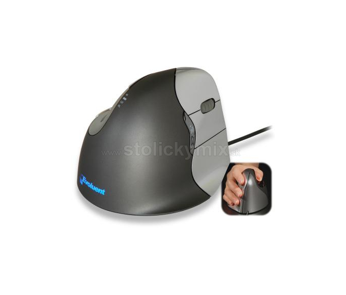 Vertikálna ergonomická laserová káblová počítačová myš EVOLUENT VM4R
