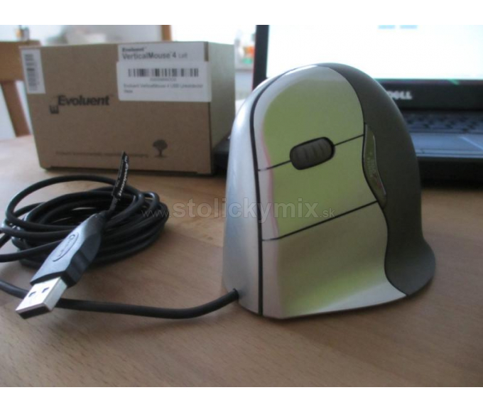 Vertikálna ergonomická laserová káblová počítačová myš EVOLUENT VM4L