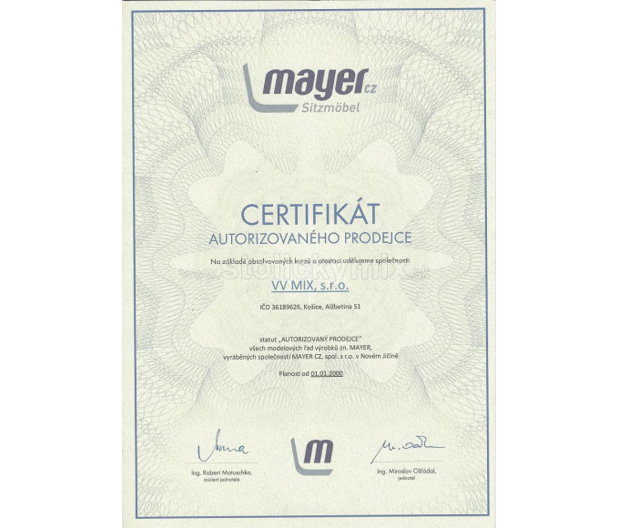 Certifikát dobrého autorizovaného predajcu :-)