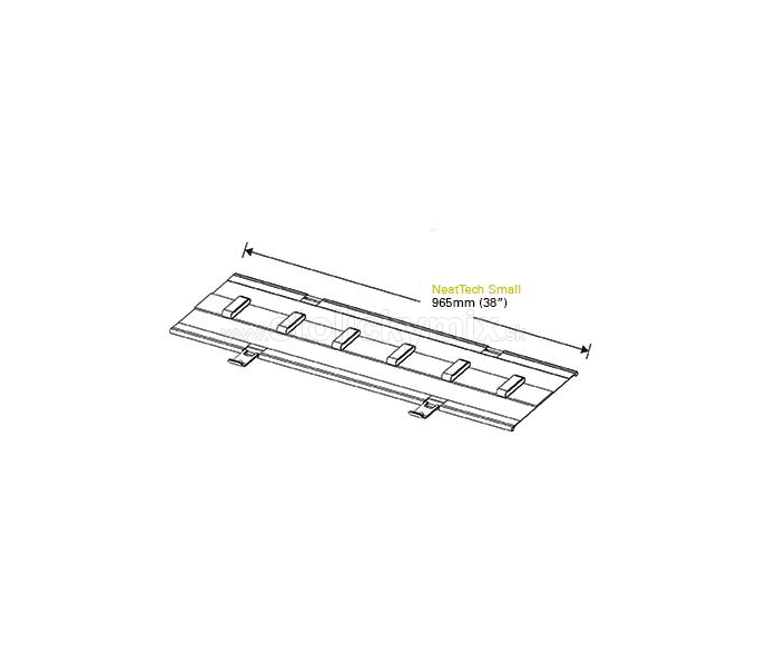 Lišta na káble HUMANSCALE NEATTECH small sivá 96,5 cm