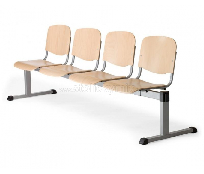 Lavica ISO-4 WOOD Silver
