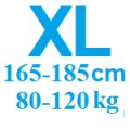 Veľkosť XL 165-185cm / 80-120kg