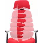 MERCURY Kancelárska stolička SPINE červená s PDH