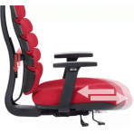 MERCURY Kancelárska stolička SPINE červená s PDH