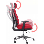 MERCURY Kancelárska stolička SPINE červená s PDH