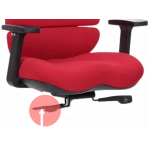 MERCURY Kancelárska stolička SPINE červená s PDH