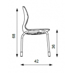 ALBA Školská stolička DAMIAN (veľkosť 3)