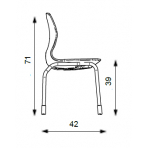 ALBA Školská stolička DAMIAN (veľkosť 4)