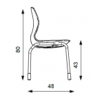 ALBA Školská stolička DAMIAN (veľkosť 5)