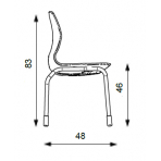 ALBA Školská stolička DAMIAN (veľkosť 6)