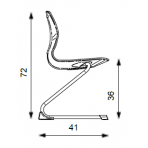 ALBA Školská stolička DAMIAN na lyžine (veľkosť 3)