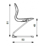 ALBA Školská stolička DAMIAN na lyžine (veľkosť 5)