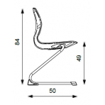 ALBA Školská stolička DAMIAN na lyžine (veľkosť 6)