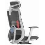 MERCURY Ergonomická stolička WISDOM tmavosivá/sivý plast