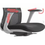 MERCURY Ergonomická stolička WISDOM tmavosivá/sivý plast