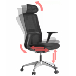 MERCURY Ergonomická stolička WISDOM čierna/čierny plast