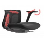 MERCURY Ergonomická stolička WISDOM čierna/čierny plast